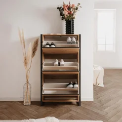 Schoenenkast ROCKY Artisan Eik/Antraciet