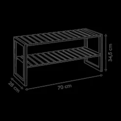 Schoenenrek BLACKWOOD Bamboe/Metaal