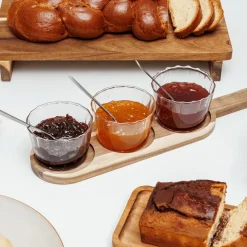 Serveerset MEDEA Acacia/3Potjes Glas