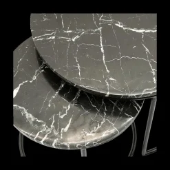 Set van 2 bijzettafels ARKYN Zwart