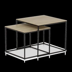 Set van 2 bijzettafels MIC Fresh Oak