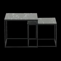 Set van 2 bijzettafels MIC Marble Noir
