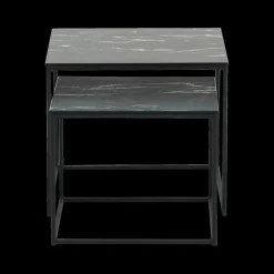 Set van 2 bijzettafels MIC Marble Noir