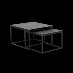 Set van 2 bijzettafels SPLURGE Mango Antraciet