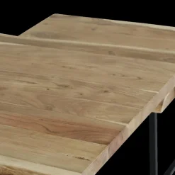 Set van 2 salontafels ETHAN Massief Acacia naturel