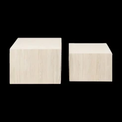 Set van 2 salontafels LIVA Travertijnlook