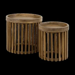 Set van 2 salontafels NOEMI Massief mango