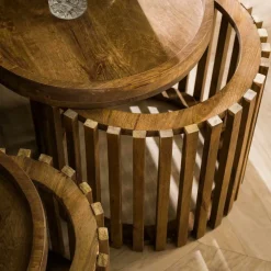 Set van 2 salontafels NOEMI Massief mango