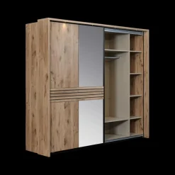 Slaapkamer ILJA: Kleerkast B245 + Bed 160x200/2 Nachttafels + Commode B111