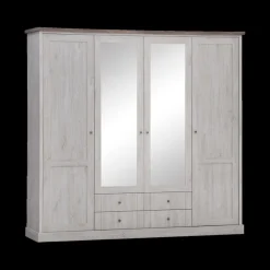 Slaapkamer JASNA: Kleerkast Draaideuren B225 + Bed 180x200 + 2x Nachttafel