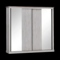 Slaapkamer JASNA: Kleerkast Schuifdeuren B225 + Bed 140x200 + 2x Nachttafel