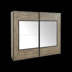 Slaapkamer LAFON: Kleerkast 245cm + Bed 180x200 + Commode + 2x Nachttafels