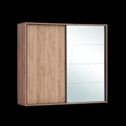 Slaapkamer ZELDA: Kleerkast 240cm + Bed 140x200 + Commode + 2x Nachttafel B58