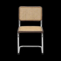 Sledestoel GUSTAV Beech Wood Canaletto / Chrome frame