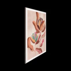 Slim Frame Wood Earth Flowers