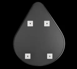 Spiegel BRITS Druppel Metaal Zwart