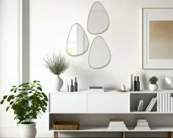 Spiegel BRITS Organanisch L Metaal Goud