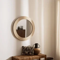 Spiegel LAGOON Ø78 Travertijnlook