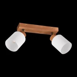 Spot ASSAM Hout/Glas Wit