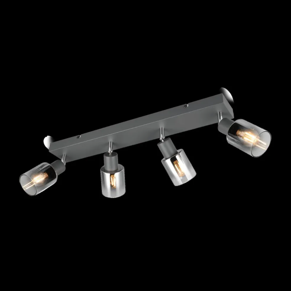 Spot CADIZ 4Del. Met./Glas Antraciet