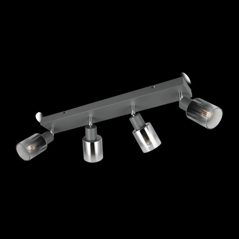 Spot CADIZ 4Del. Met./Glas Antraciet