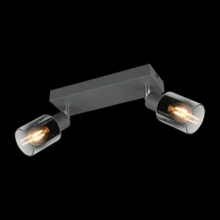 Spot CADIZ 2Del. Met./Glas Antraciet