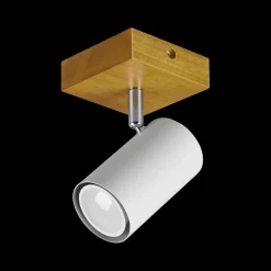 Spot MARLEY 1-Delig Hout/Metaal Wit