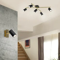 Spot MARLEY 1-Delig Metaal Zwart/Goud