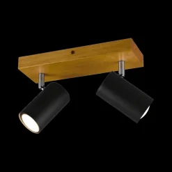 Spot MARLEY Hout/Metaal Zwart