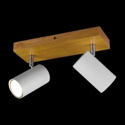 Spot MARLEY Metaal Hout/Metaal Wit