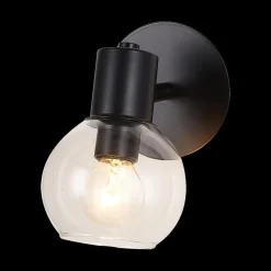 Spot OSIRA 1Del. Zwart/Glas Helder