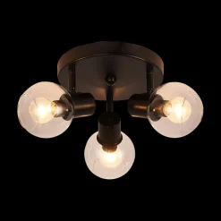 Spot OSIRA 3Del. Zwart/Glas Helder