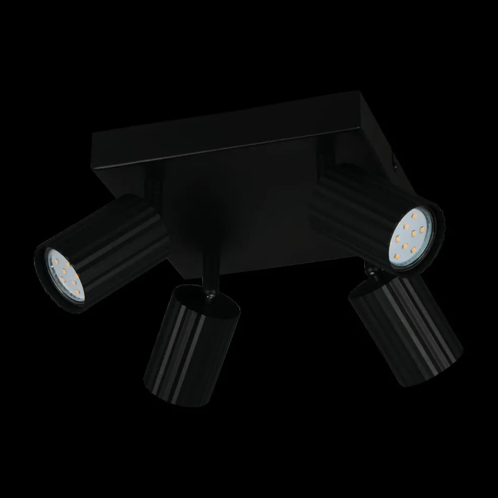 Spot SOKA 4Del. Metaal Zwart