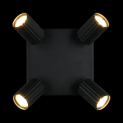 Spot SOKA 4Del. Metaal Zwart