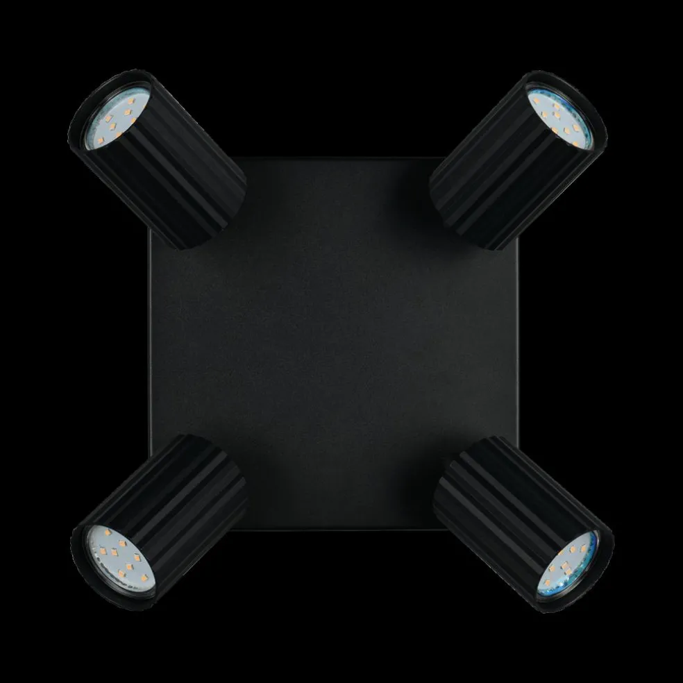 Spot SOKA 4Del. Metaal Zwart