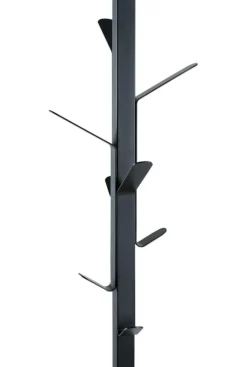 Staande kapstok (zwart metaal), 50x50x181