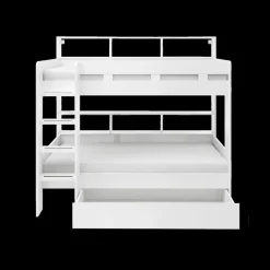 Stapelbed STITCH 90x200 Wit (Incl. Bedlade en Bodems)