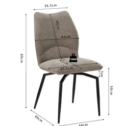 Stoel ANETA Draaibaar Zand