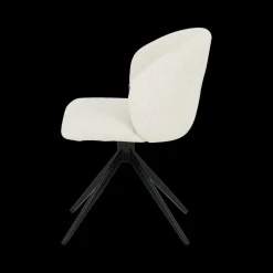 Stoel BALDER 180° Bouclé Ecru Pt Zwart