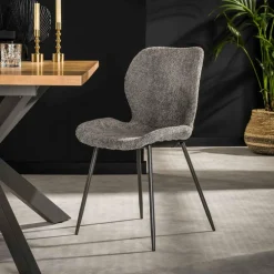 Stoel DANA Bouclé Grijs