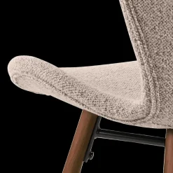 Stoel PLATS Monza Beige - Poot Walnoot