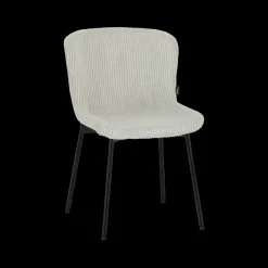 Stoel ZOEY Beige Ribfluweel