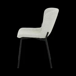 Stoel ZOEY Bouclé Lichtgrijs