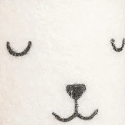 Tafellamp BEERTJE Hout/Kap Boucle Wit