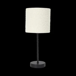 Tafellamp BOUCLIZ Hoog Zwart/Kap Beige
