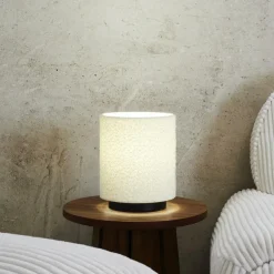 Tafellamp BOUCLIZ Laag Zwart/Kap Beige