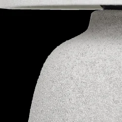 Tafellamp CELXIA Ker. Grijs Kap Wit