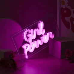 Tafellamp GIRL POWER LED Roze