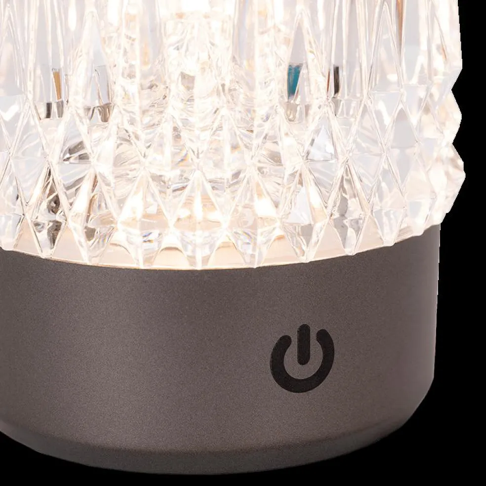 Tafellamp LILI Ø8 S/3 Zwart Chroom