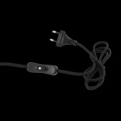 Tafellamp RAKEL Mat Zwart/Glas Smoke